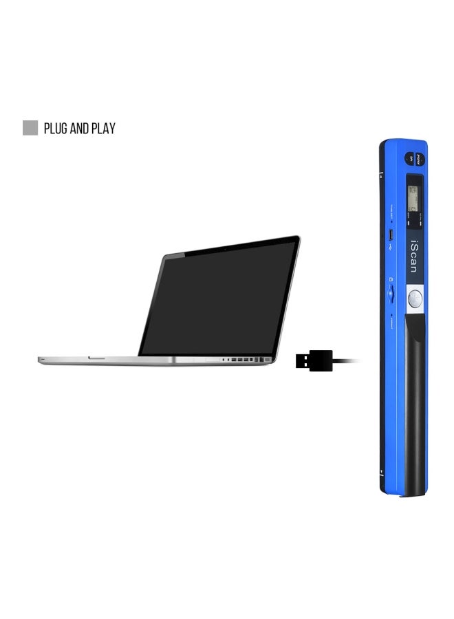 Portable Wireless Mini Scanner Blue/Black