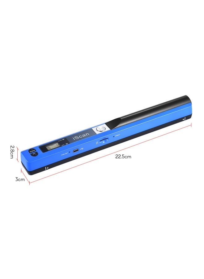 Portable Wireless Mini Scanner Blue/Black