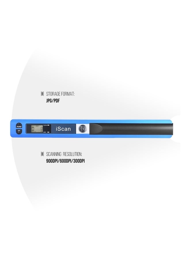 Portable Wireless Mini Scanner Blue/Black