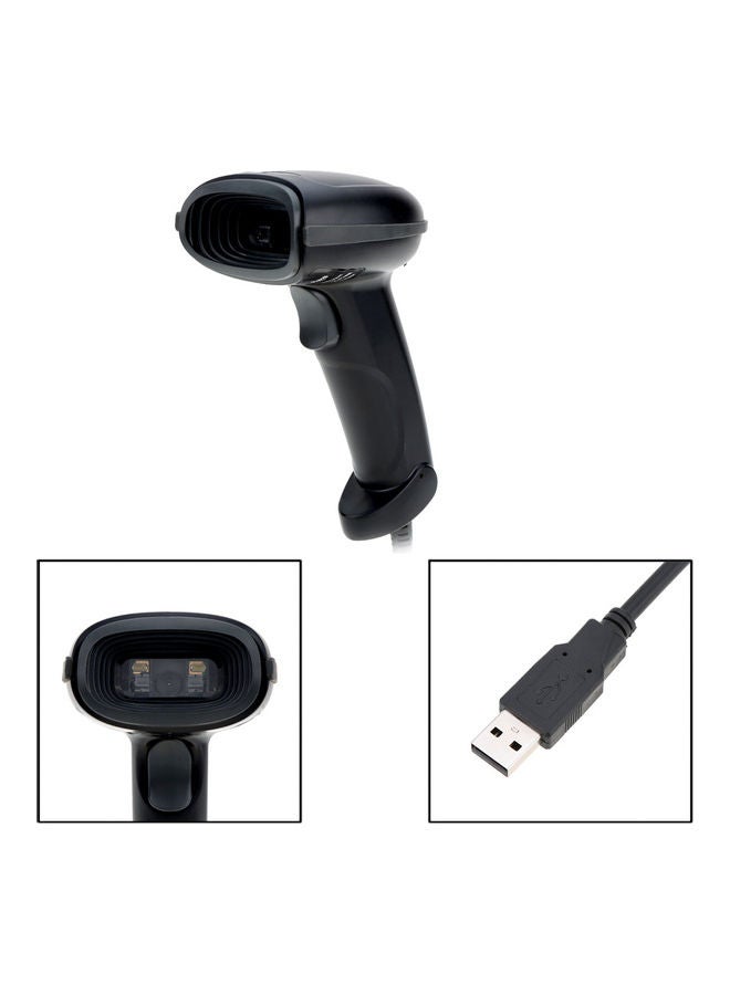 2D USB Handheld Portable Barcode Scanner black