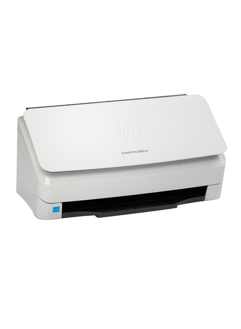 ScanJet Pro 3000 S4 Sheet Feed Scanner, 600x600 Dpi Resolution, Up To 40ppm/80 ipm Scan Speed, 50 Sheets Document Feeder, LED Light Source, Single Pass Duplex | 6FW07A White