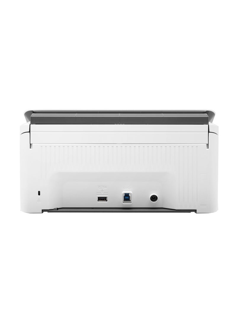 ScanJet Pro 3000 S4 Sheet Feed Scanner, 600x600 Dpi Resolution, Up To 40ppm/80 ipm Scan Speed, 50 Sheets Document Feeder, LED Light Source, Single Pass Duplex | 6FW07A White