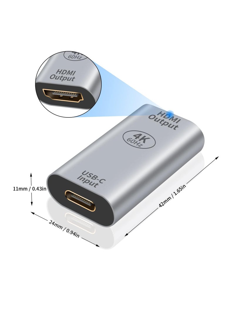 USB C to DMI Adapter, USB-C to HDMI Adapter, 4K@60HZ HD mDP output VGA DP R, for Notebook, Projector, TV, Computer, Monitor, 1 Pcs