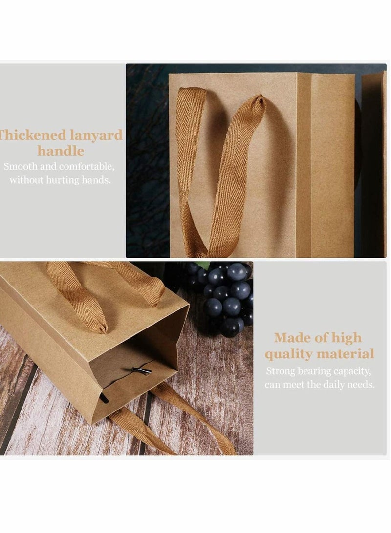 Wine Bag, Brown Kraft Long Kraft Paper Bags Liquor Bags Wine Bag ine Bottle Gift Bags for Wedding, Birthday, Baby Shower