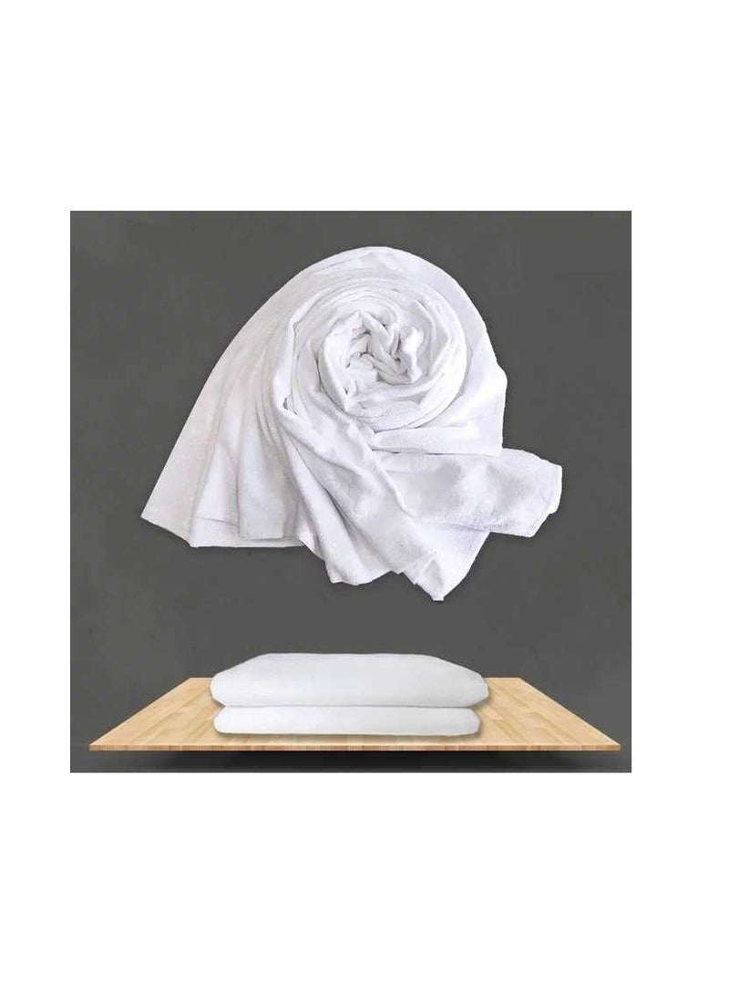 Ihram 2-Piece Hajj And Umrah Religious Cloth For Men Ahram Ehram Soft White 1200