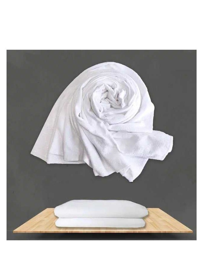 Ihram 2-Piece Hajj And Umrah Religious Cloth For Men Ahram Ehram Soft White-1400g