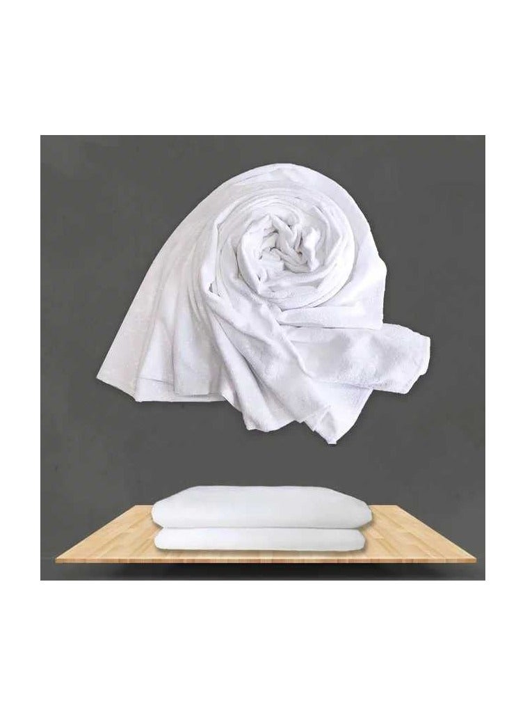 Ihram 2-Piece Hajj And Umrah Religious Cloth For Men Ahram Ehram Soft White-1400g