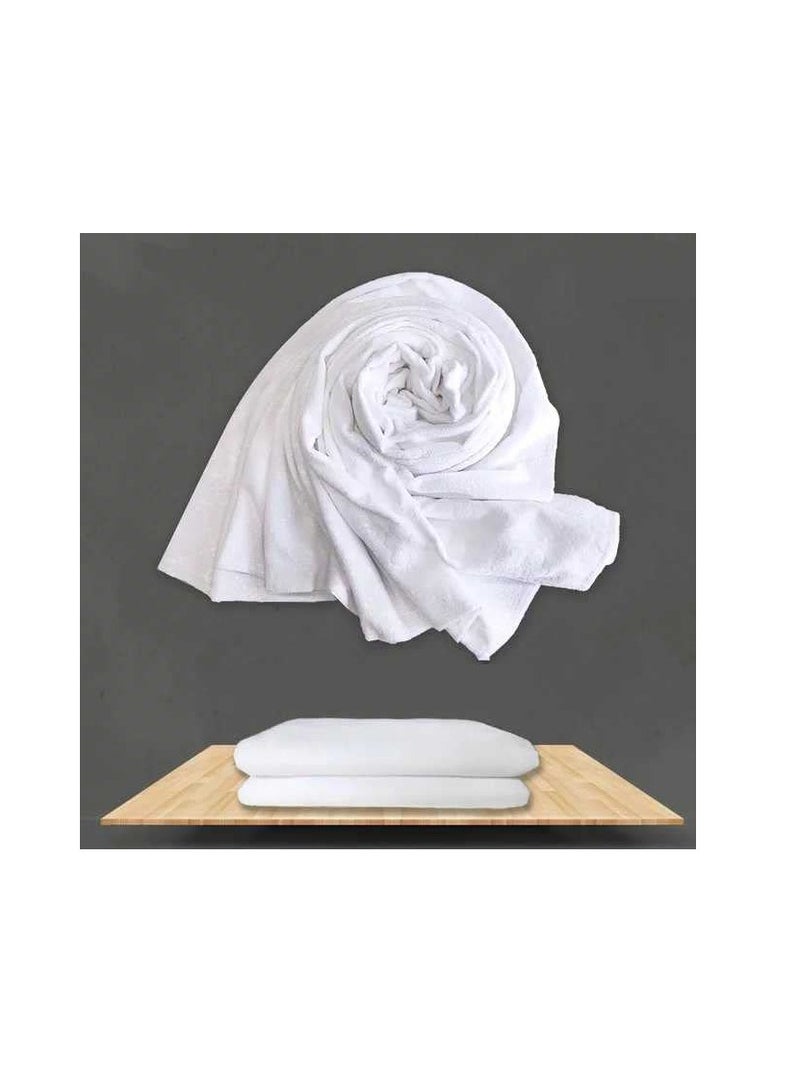 Ihram 2-Piece Hajj And Umrah Religious Cloth For Men Ahram Ehram Soft White 1200