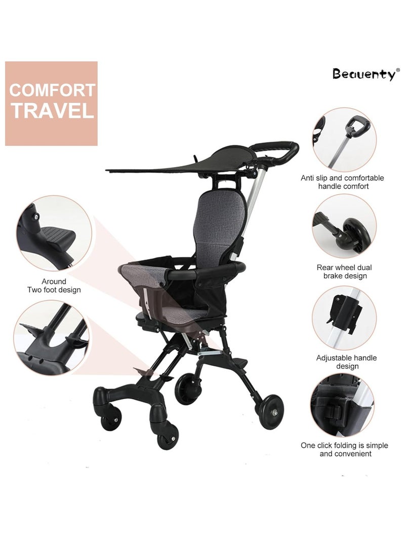 Lightweight Stroller Convenience Stroller with 360 Degree Rotational Seat Baby Toddler Stroller for Travel Multi Position Recline Ultra Compact Fold & Airplane Ready Travel Stroller