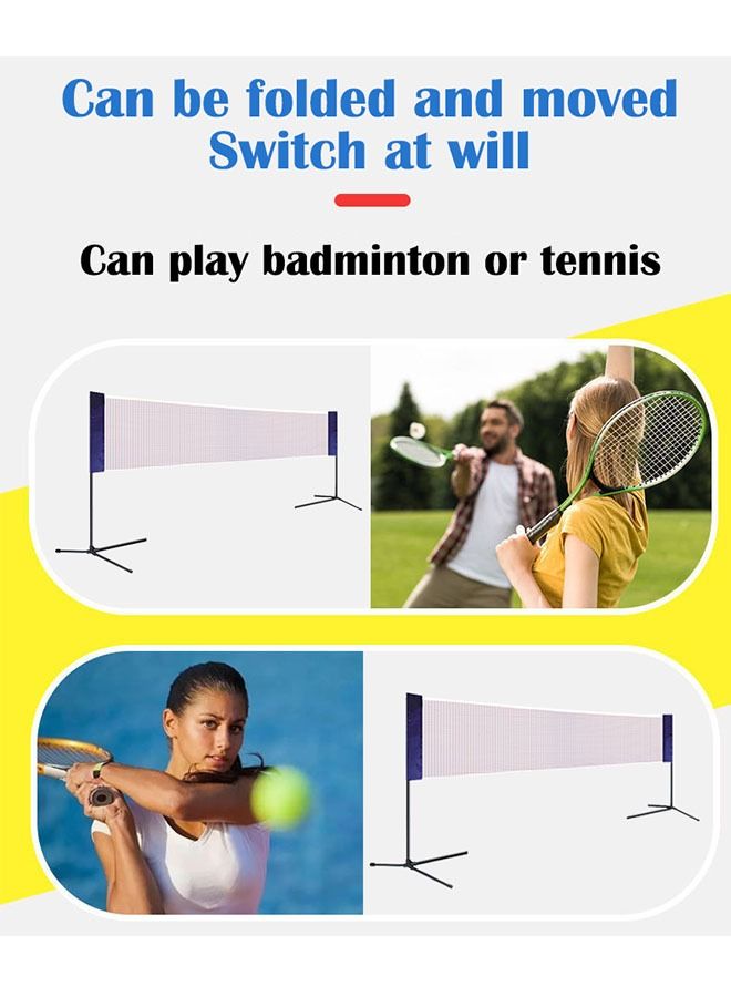 Portable Badminton Net Set for Badminton, Tennis and Volleyball 155x420cm