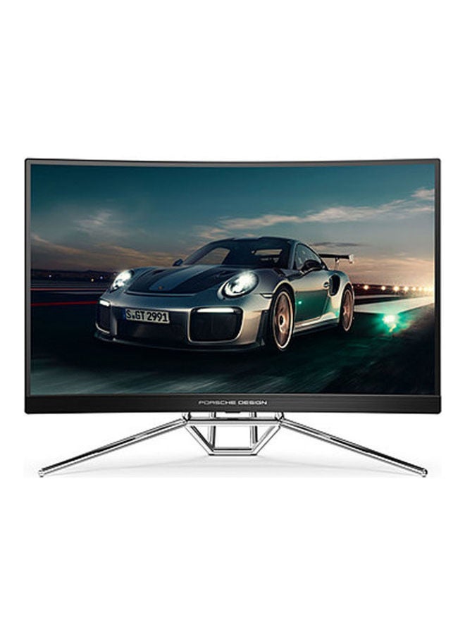 27-inch VA Curved 240 Hz Gaming Monitor QHD 2k, 2560x1440, 0.5MS, HDMI 2.0 x 2, DisplayPort 1.2 x 1  USB 3.2(Gen1) x2 |AdaptiveSync Freesync premium pro |Vesa Certified DisplayHDR 400  | Stereo Speaker 5W X 2 DTS |Height Adjustable, Black-Silver