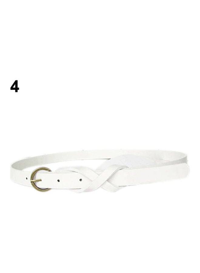 Vintage Thin Belt White