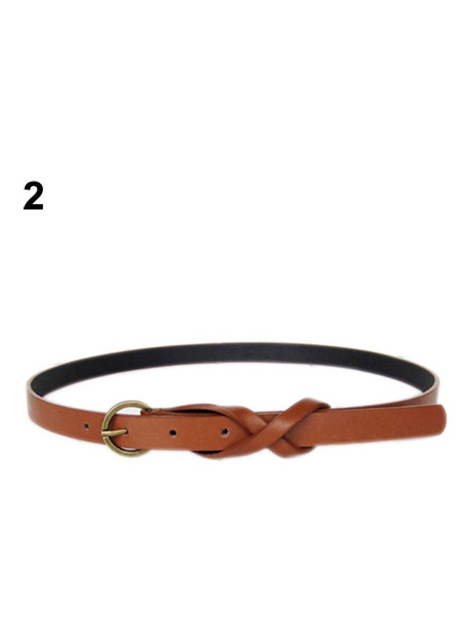 Vintage Thin Belt Brown