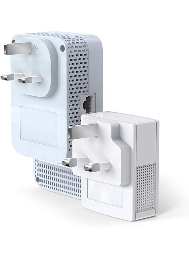 TP-Link AV1000 Gigabit Powerline ac Wi-Fi Kit, Broadband/WiFi Extender, WiFi Booster/Hotspot, Up to 300 meters over existing electrical wiring, No Configuration Required, UK Plug(TL-WPA7517 KIT) White