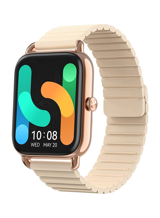 RS4 Plus Smartwatch Retina AMOLED HD Display 105 Sports Mode SpO2 Heart Rate Metal Magnetic strap Gold