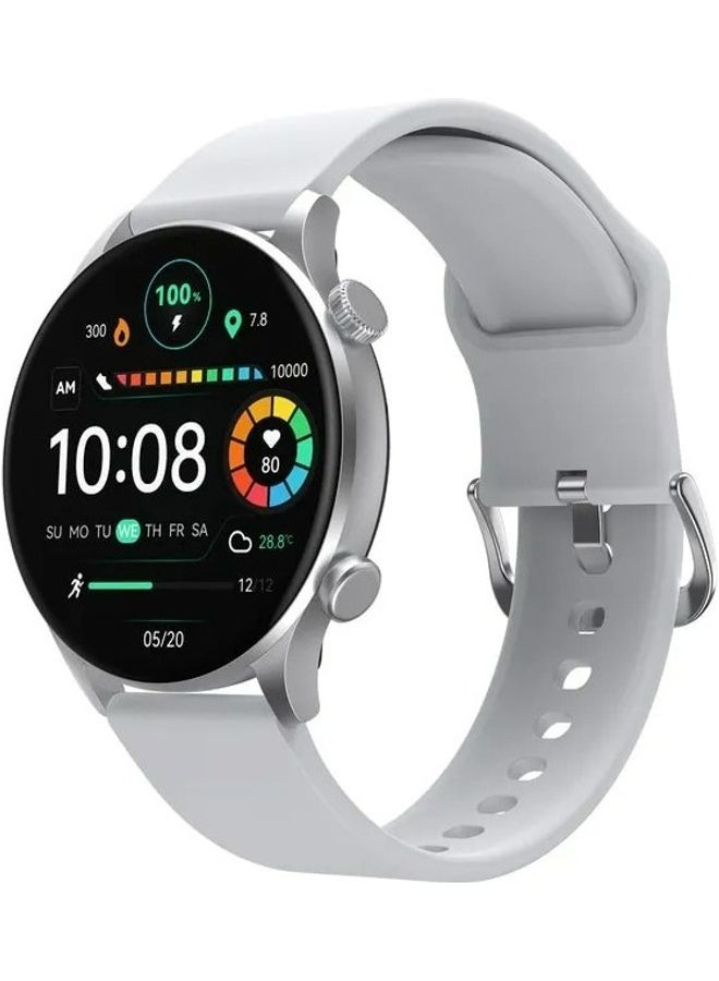 Solar Plus Smartwatch 1.43 inch Amoled HD Display 105 Sport modes Heart Rate monitoring SpO2 with Bluetooth Calling Silver