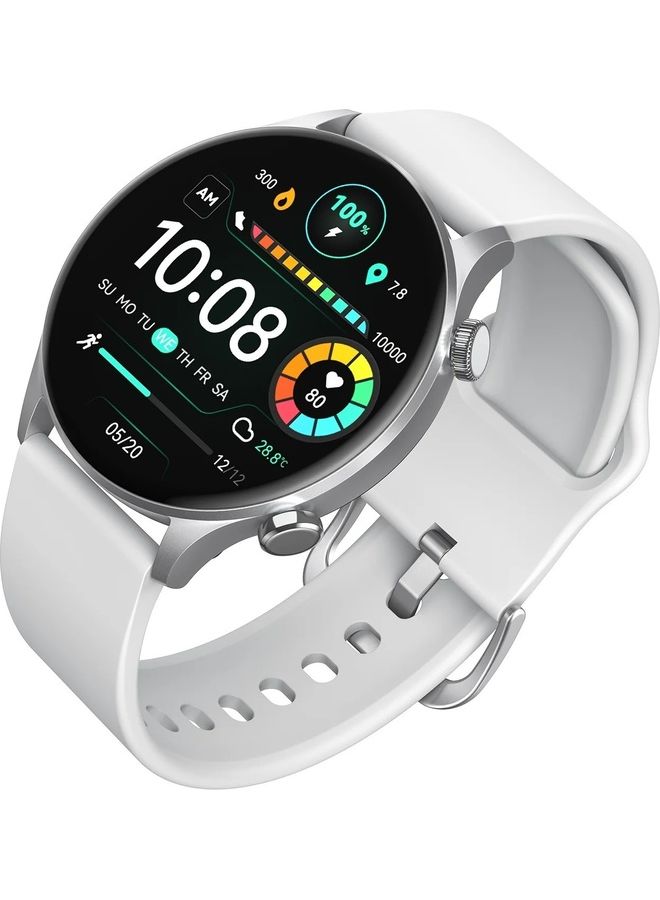 Solar Plus Smartwatch 1.43 inch Amoled HD Display 105 Sport modes Heart Rate monitoring SpO2 with Bluetooth Calling Silver