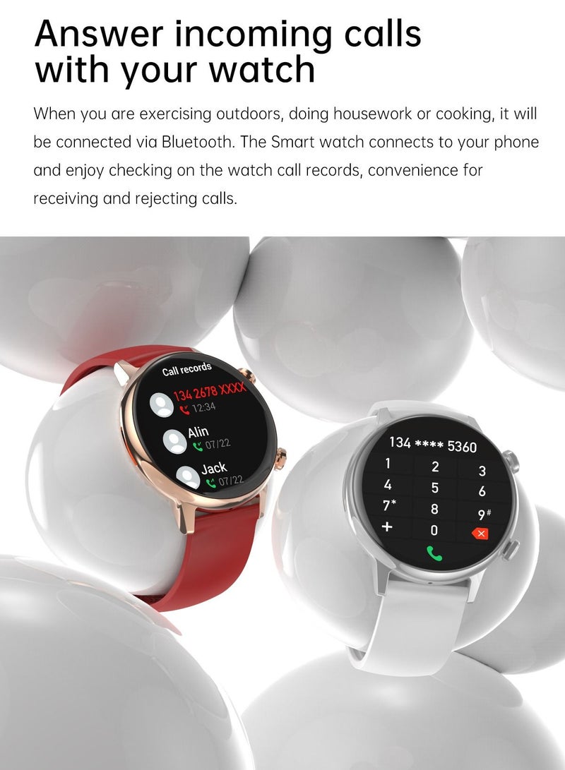 Round Amoled Screen Smart Watch Women Hk39 1.1inch Magnetic Charge Call Waterproof IP68 NFC FitCloudPro APP Smart Watch