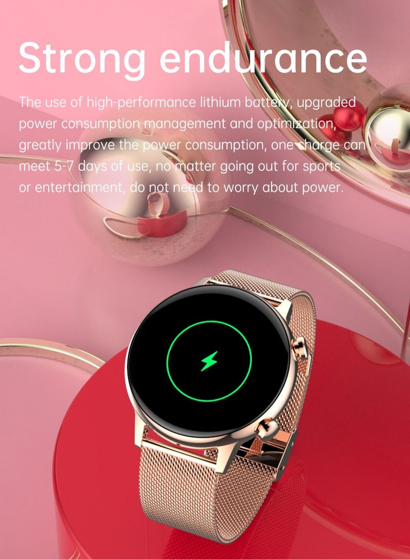 Round Amoled Screen Smart Watch Women Hk39 1.1inch Magnetic Charge Call Waterproof IP68 NFC FitCloudPro APP Smart Watch