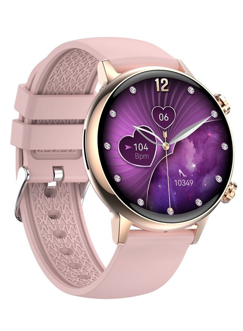 Round Amoled Screen Smart Watch Women Hk39 1.1inch Magnetic Charge Call Waterproof IP68 NFC FitCloudPro APP Smart Watch