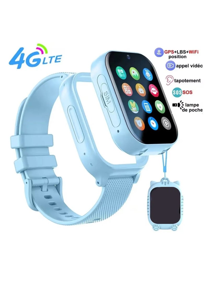 Kids Smart Watch With 4G Sim Card Support and Waterproof - 2023 Model with Video Call, GPS Tracker, and More