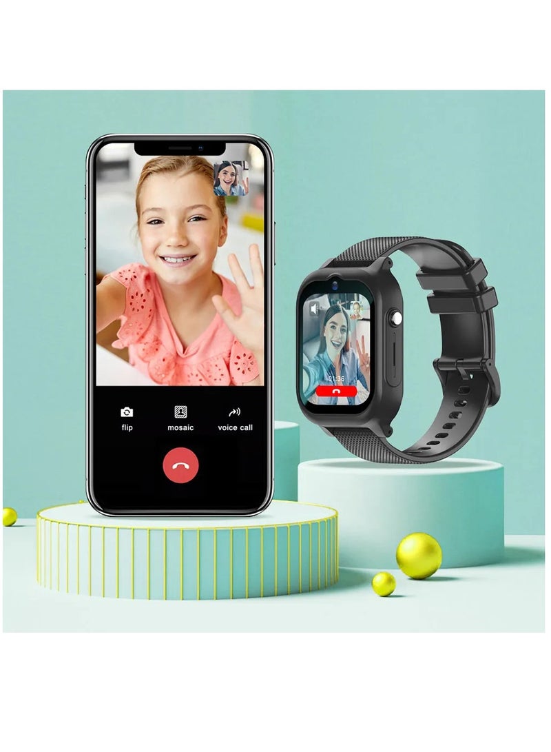 Kids Smart Watch With 4G Sim Card Support and Waterproof - 2023 Model with Video Call, GPS Tracker, and More