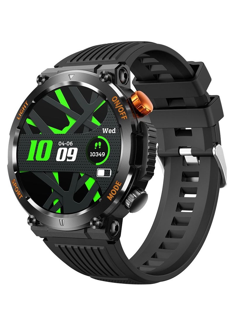 Outdoor men's smartwatch  black watch  compass  and smartwatch