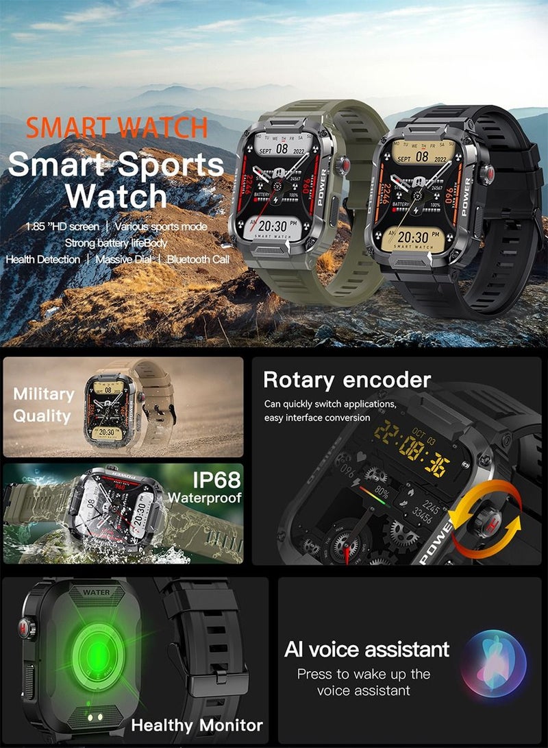 Smart Watch for Men Suitable for Android IOS Ip68 Waterproof 1.85 '' AI Voice Bluetooth Call Smart Watch 2023