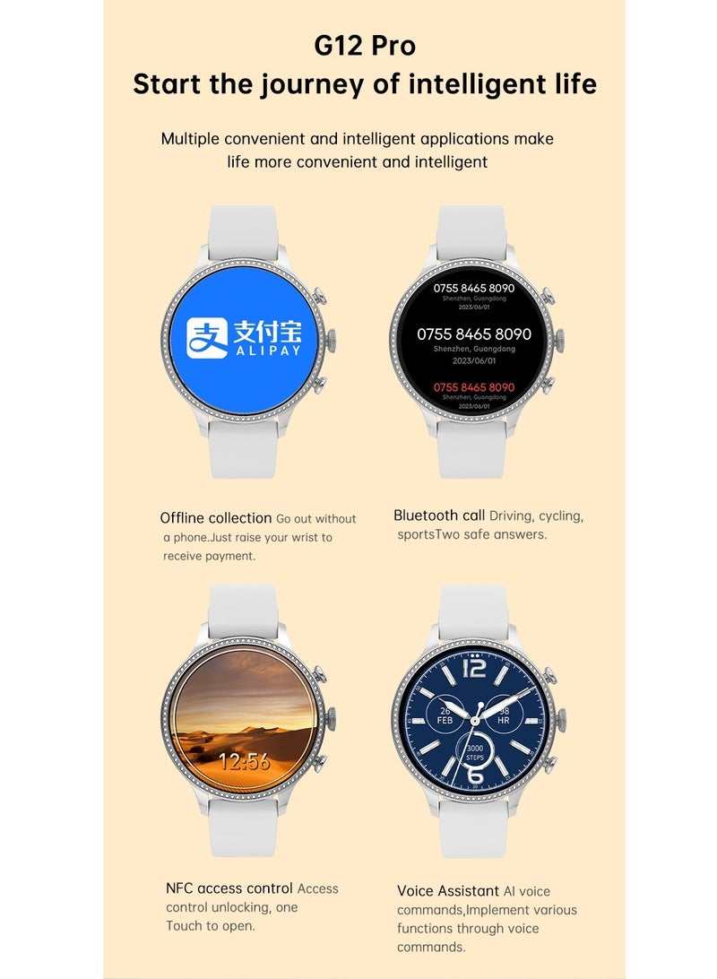 G12 Pro 1.52 Inch High Definition Round Screen Smart Watch Fully Functional NFC