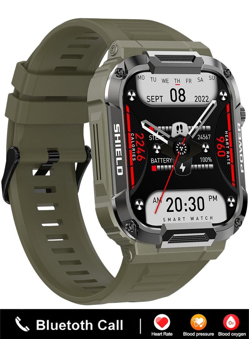 IP68 waterproof, 1.85-inch 240 * 280 high-definition display screen, Bluetooth call connection, 2023 smartwatch, green