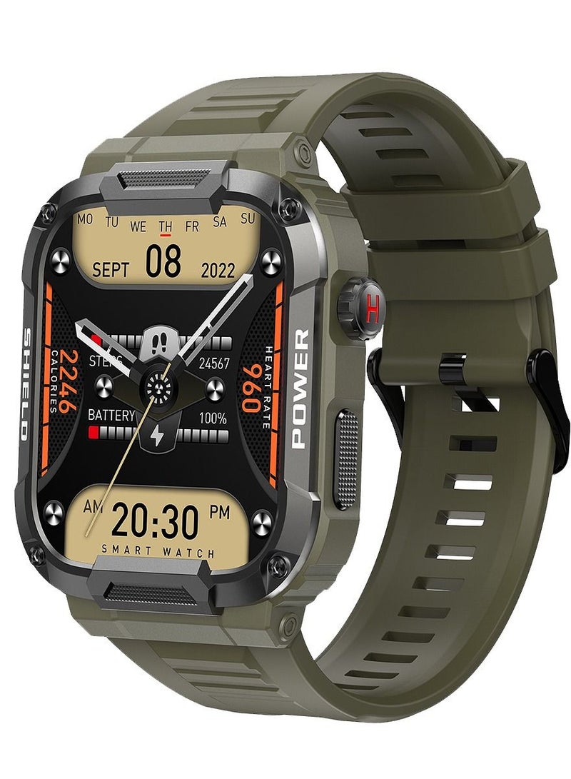 IP68 waterproof, 1.85-inch 240 * 280 high-definition display screen, Bluetooth call connection, 2023 smartwatch, green