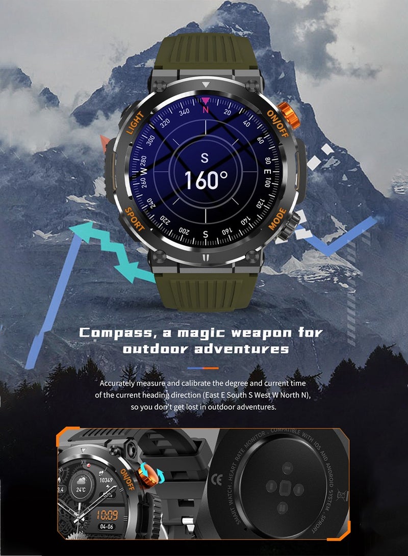 Compass Bluetooth smartwatch green
