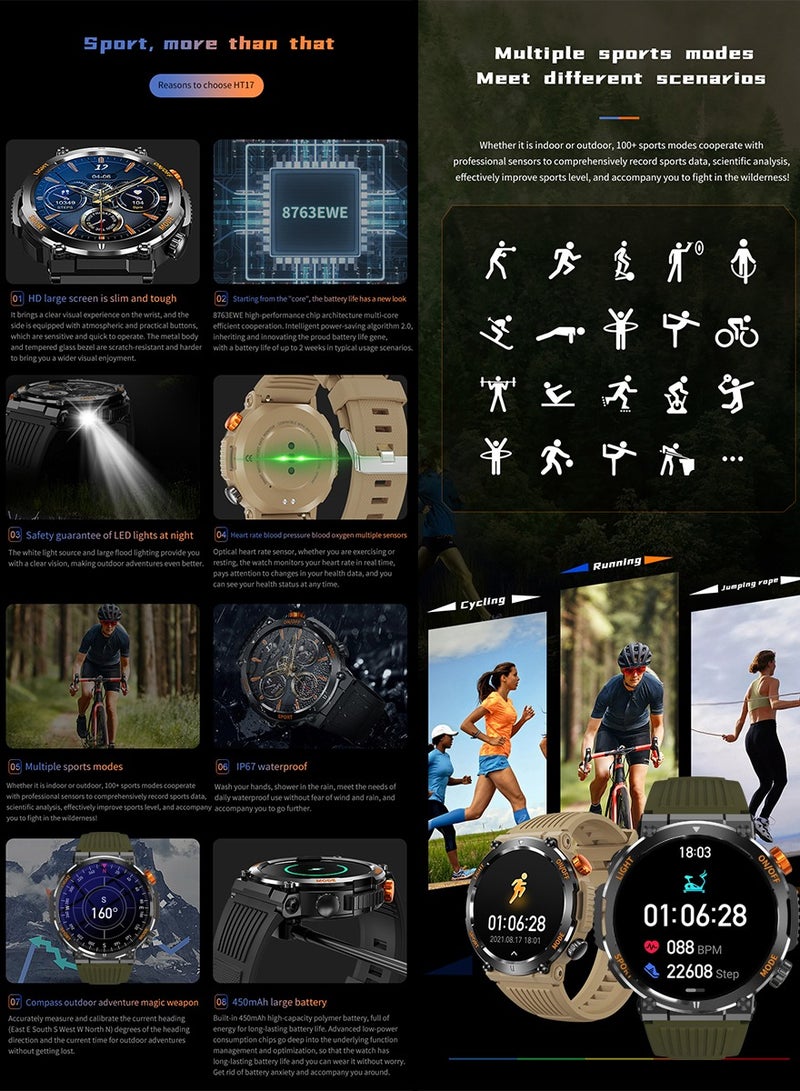 Compass Bluetooth smartwatch green