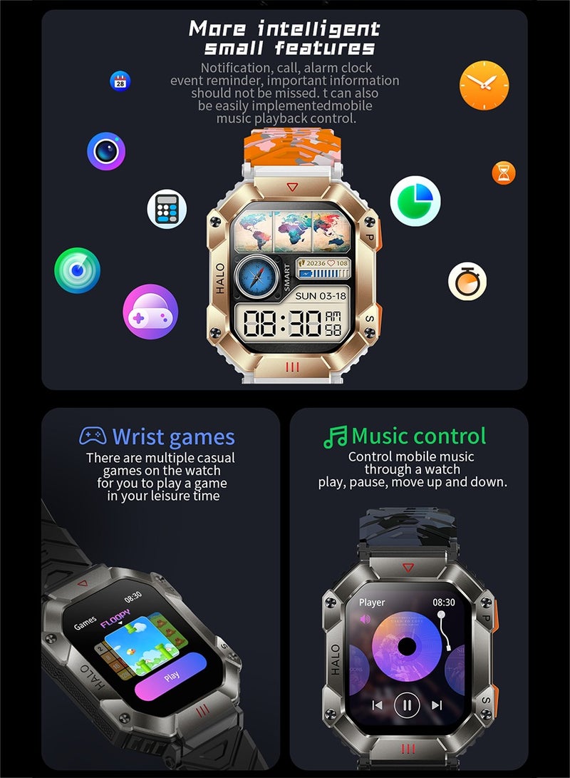 2023 Men's Smart Watch IP68 Smartwatch 24/7 Health Monitoring For Huawei and iOS Black Watches