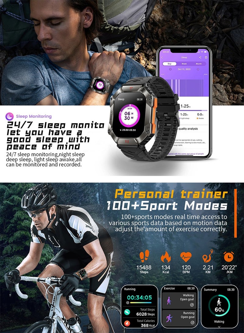 2023 Men's Smart Watch IP68 Smartwatch 24/7 Health Monitoring For Huawei and iOS Black Watches