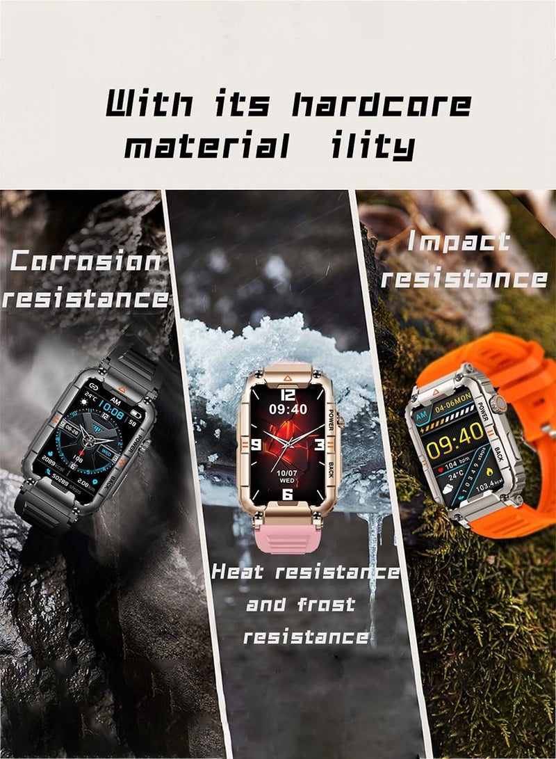 Kr88 Smart Watch Men And Women Outdoor IP68 Waterproof Bluetooth Watch Call Heart Rate Blood Oxygen Blood Pressure Monitoring Smartwatch