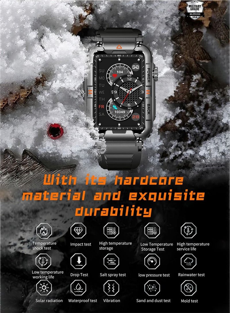 Kr88 Smart Watch Men And Women Outdoor IP68 Waterproof Bluetooth Watch Call Heart Rate Blood Oxygen Blood Pressure Monitoring Smartwatch