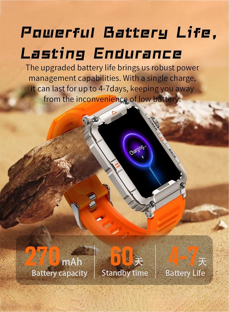 Kr88 Smart Watch Men And Women Outdoor IP68 Waterproof Bluetooth Watch Call Heart Rate Blood Oxygen Blood Pressure Monitoring Smartwatch