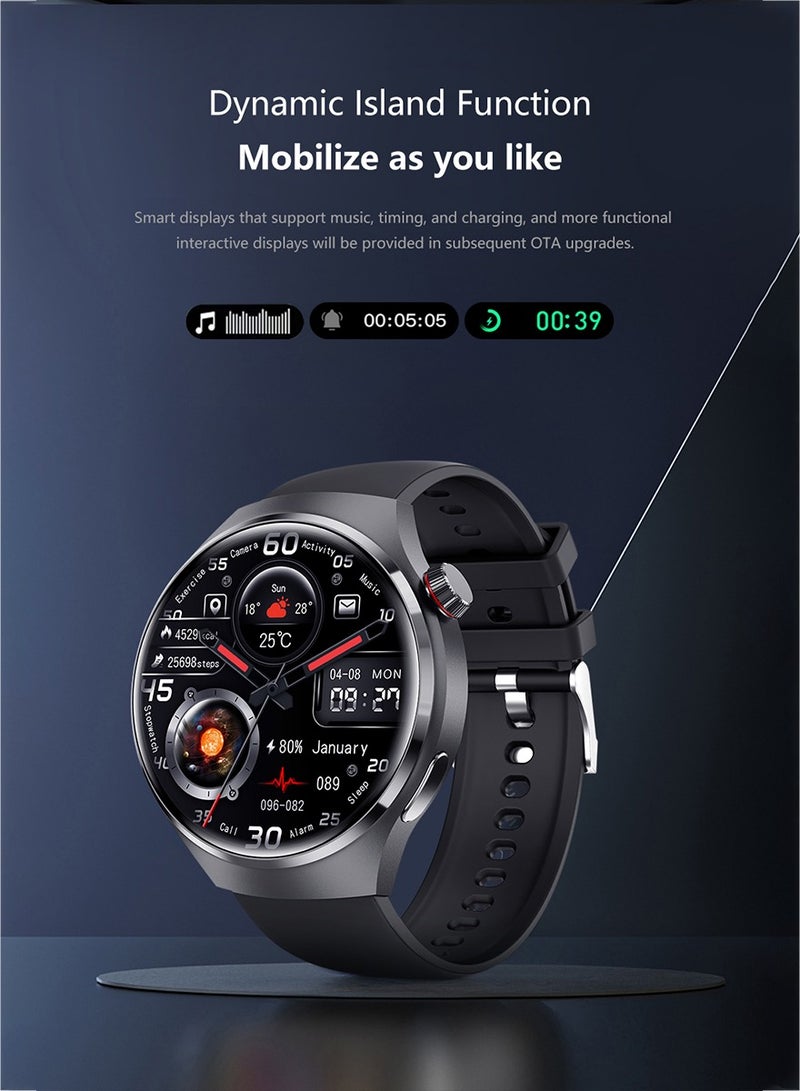 Watch 4 Smart Watch 1.53-inch Large Screen Smart Heart Rate and Sleep Bluetooth Fitness Watch Smart Call Tracker Watch