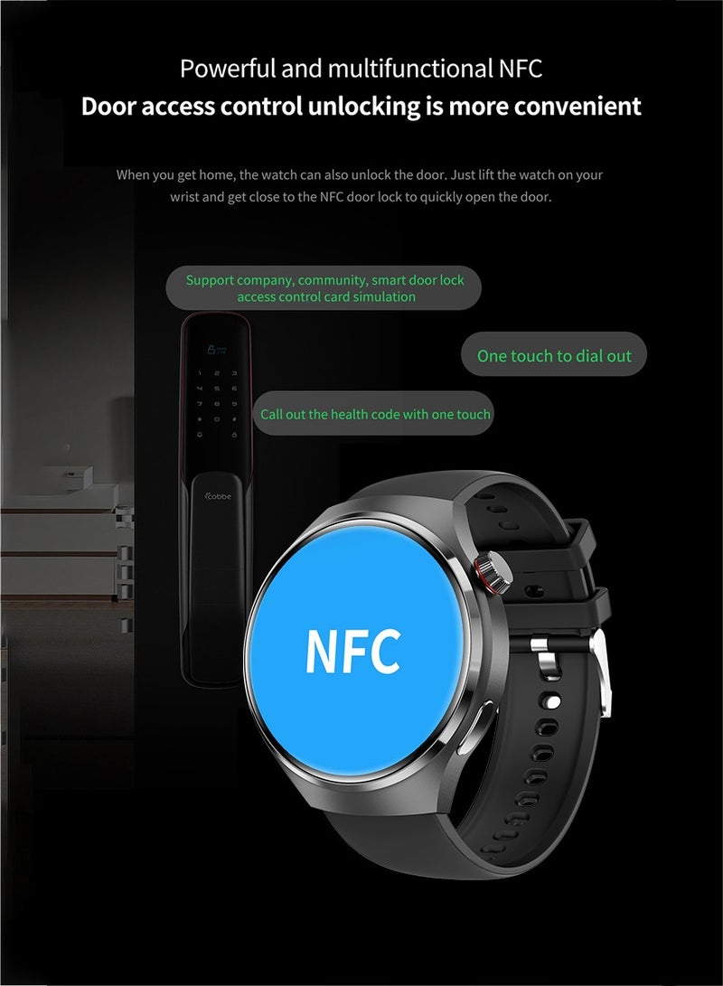 Watch 4 Smart Watch 1.53-inch Large Screen Smart Heart Rate and Sleep Bluetooth Fitness Watch Smart Call Tracker Watch
