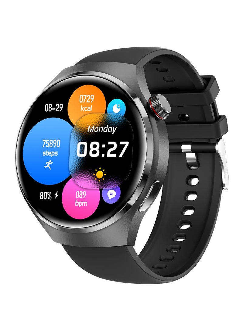 Health and Fitness Smartwatch Men's And Women's Smart Watch With Bluetooth Call Fitness Tracker With Blood Pressure Blood Oxygen Tracking Heart Rate Monitor Compatible With Android And IOS Blac