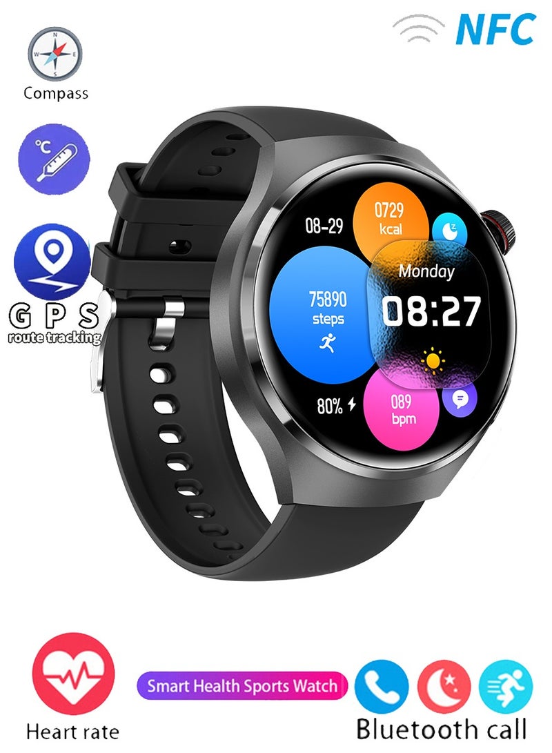 Health and Fitness Smartwatch Men's And Women's Smart Watch With Bluetooth Call Fitness Tracker With Blood Pressure Blood Oxygen Tracking Heart Rate Monitor Compatible With Android And IOS Blac