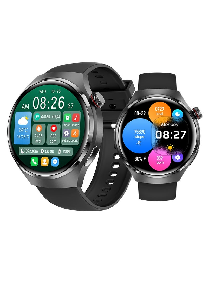 GT4 smartwatch answering/making calls, with Fitness Tracker Waterproof, compatible with Android smartwatch for iPhone, full touch smartwatch, heart rate/sleep monitor