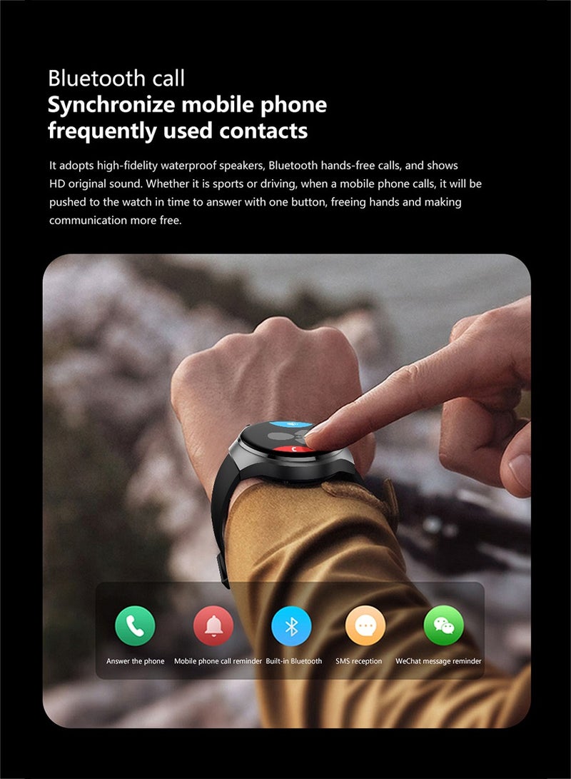 GT4 smartwatch answering/making calls, with Fitness Tracker Waterproof, compatible with Android smartwatch for iPhone, full touch smartwatch, heart rate/sleep monitor