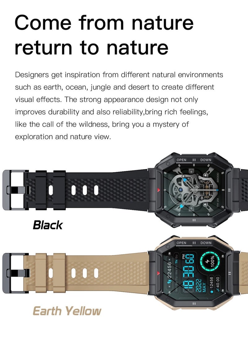Military Men's Smartwatch 1.85