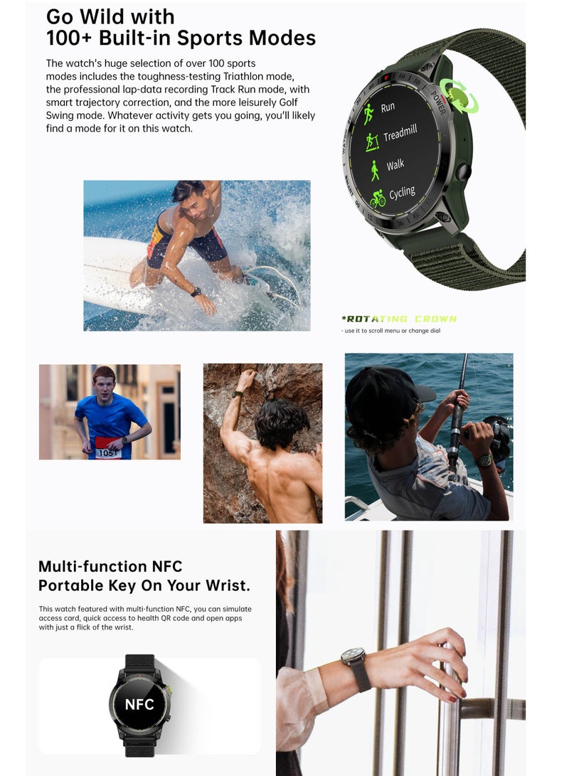 Mens Smartwatch with Bluetooth Calls Fitness Tracker Sports Smart Watch