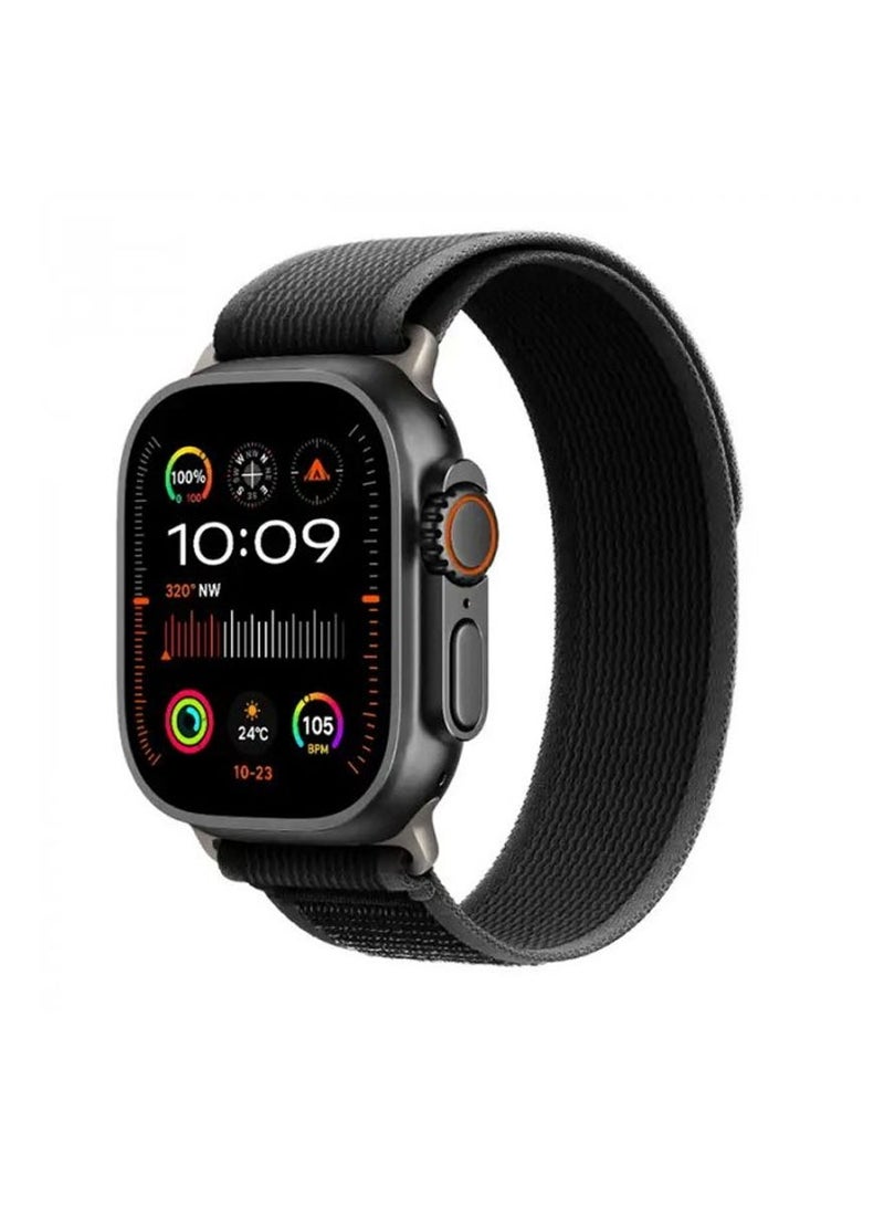 Oteeto TU93 Ultra 2 Smart Watch With 49MM AMOLED Display 3 Pair Straps and Wireless Charger For Ladies and Gents Black