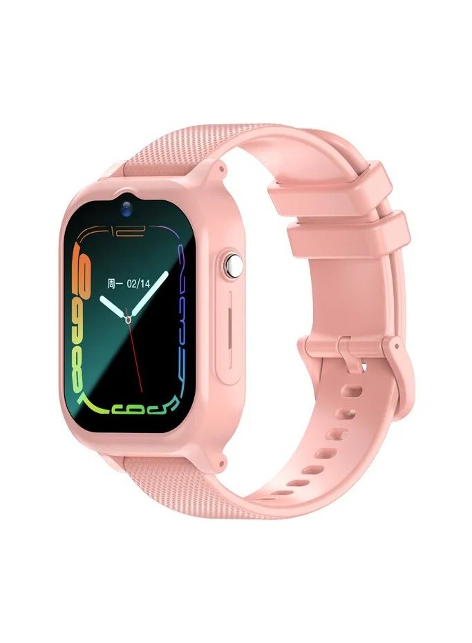 4G Sim Waterproof Children's Smart Watch with Video Call & GPS Tracking Kids Watch For Boys and Girls - Pink