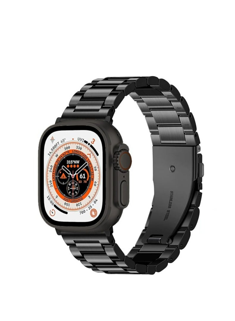 Experience Ultimate Connectivity with the Oteeto TU81 2.1-Inch AMOLED Ultra Smartwatch - 5 Straps, Chain, and Bands Included!