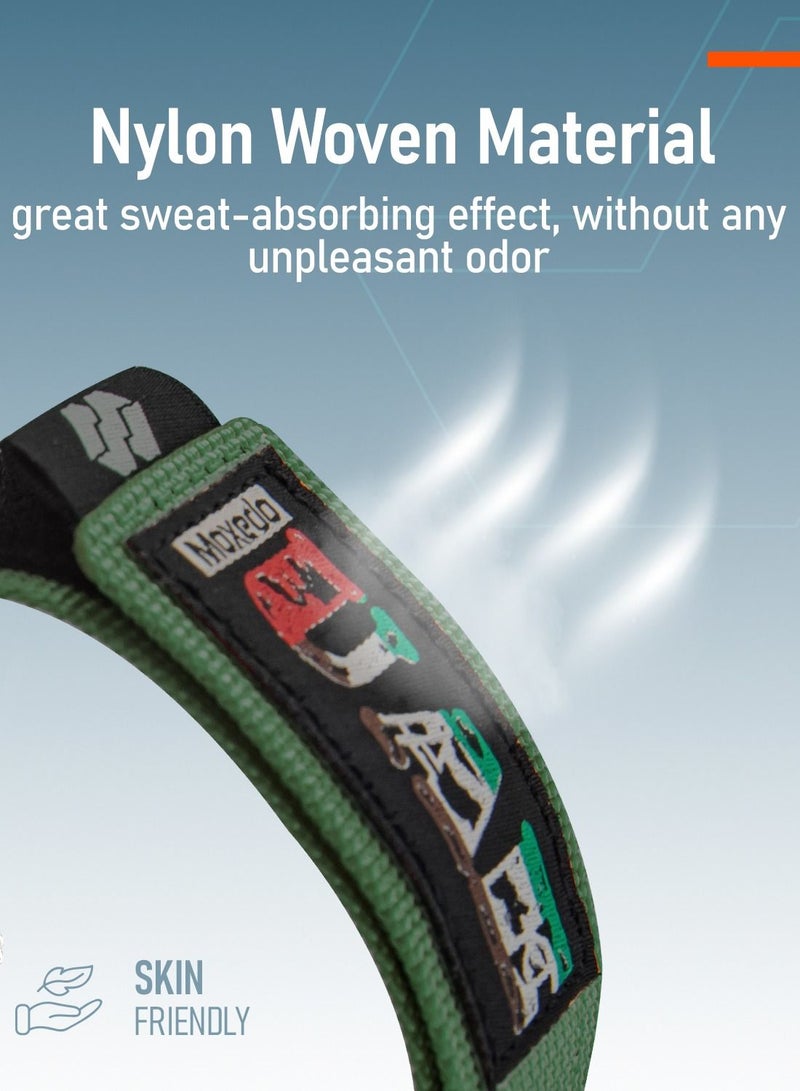 Moxedo MX23 Rugged Strap Breathable Nylon Braided Sports Band Compatible with Apple Watch Band Series 8/7/6/5/4/3/2/1/SE Ultra Woven Loop Design for 44mm/45mm/49mm UAE Edition - Military Color